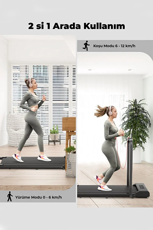 Relax Uzaktan Kumandalı Katlanabilir Yürüme ve Koşu Bandı 120 kg Kapasiteli 12 km Hız RL-910